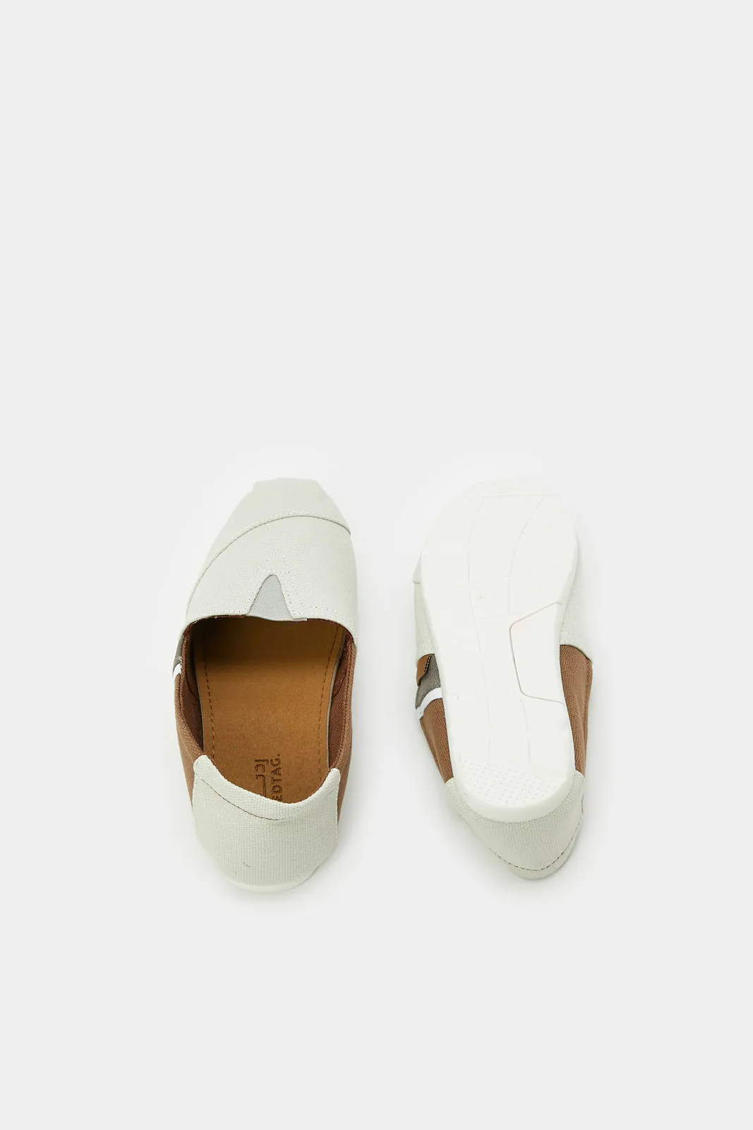 Senior Boys White Embellished Slip On