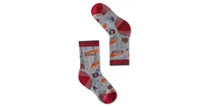 SmartWool Light Hiking Socks - Crew Pattern - Light Grey