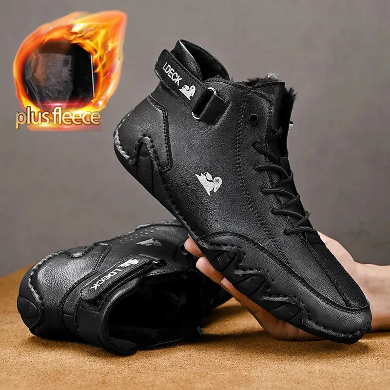 Spring Casual Shoes for Men: Stylish Pu Leather Sneakers with Light Lace-Up Design