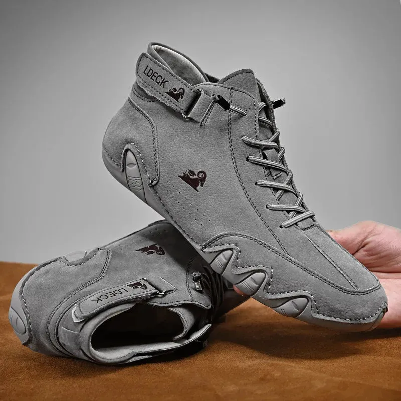 Spring Casual Shoes for Men: Stylish Pu Leather Sneakers with Light Lace-Up Design