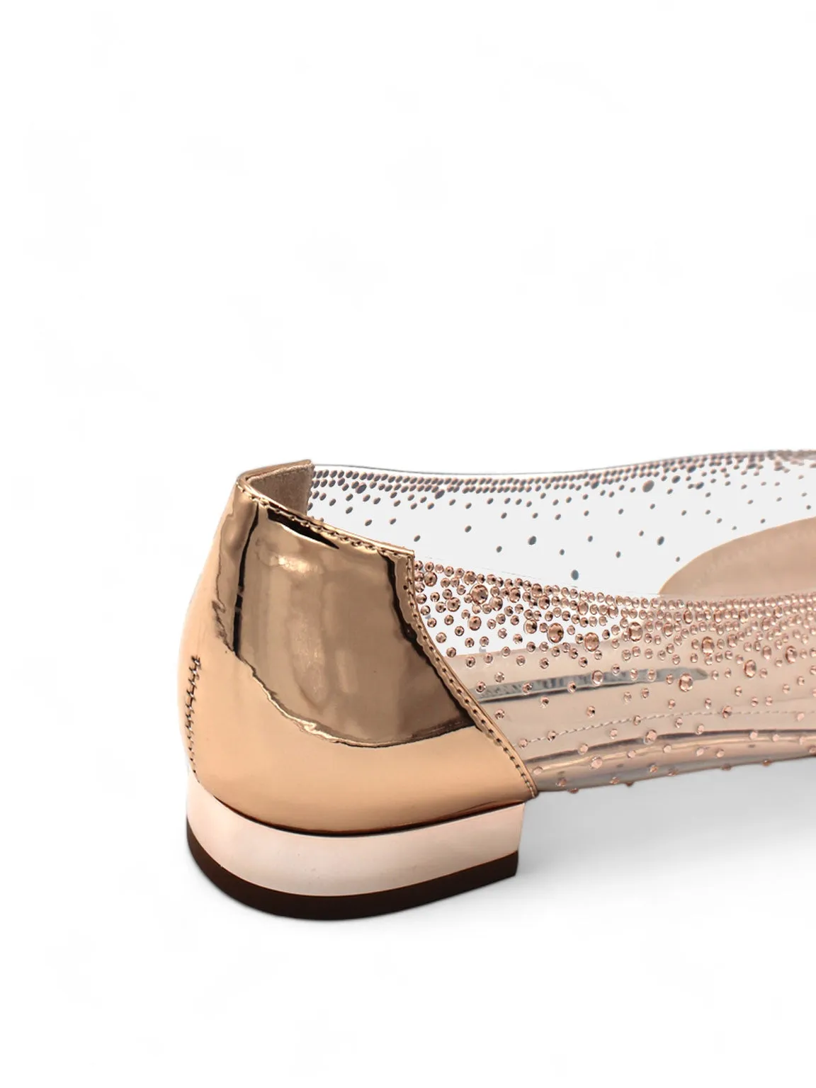 Starry Night Crystal Vinyl Ballerina Flats