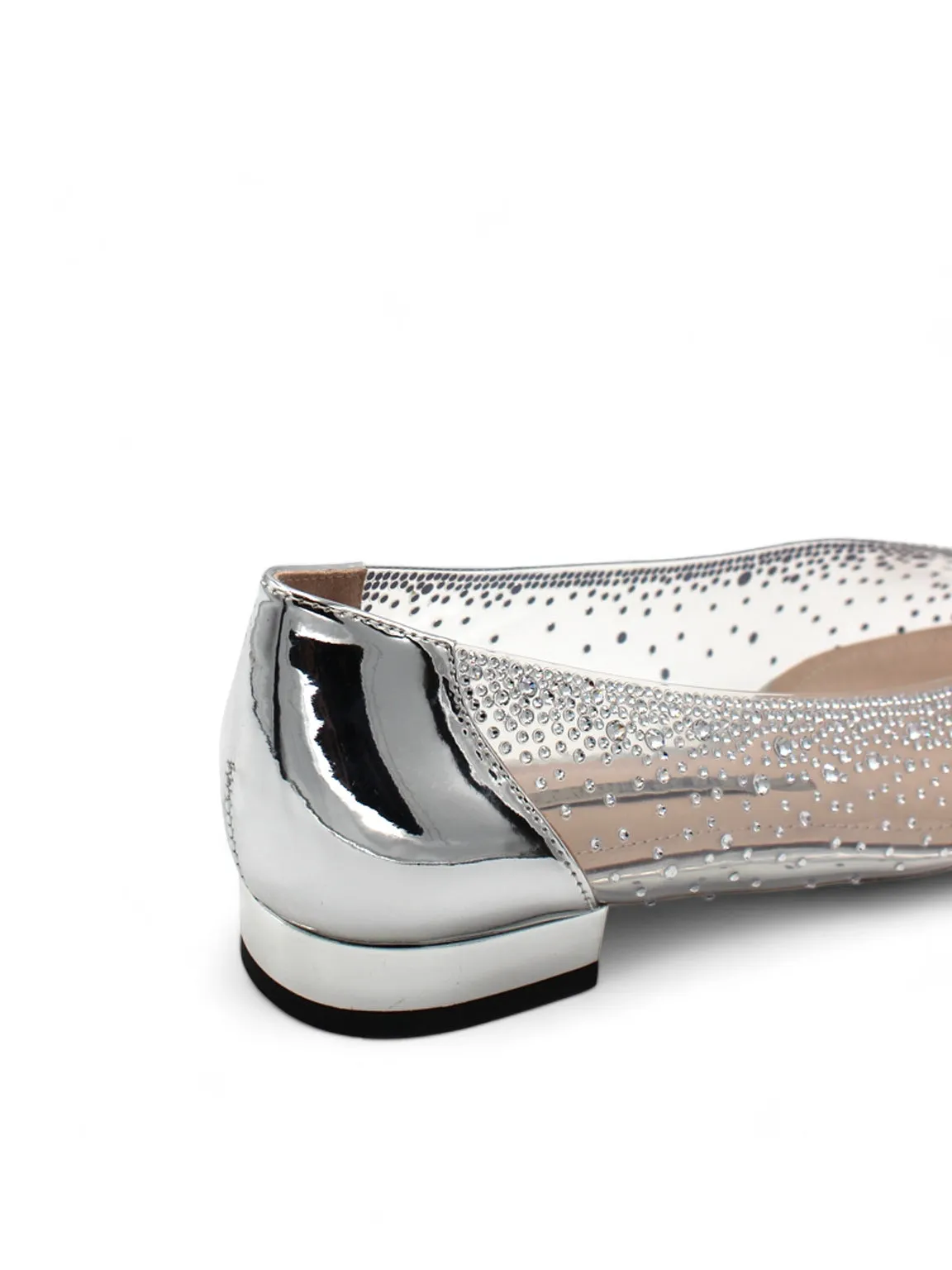 Starry Night Crystal Vinyl Ballerina Flats