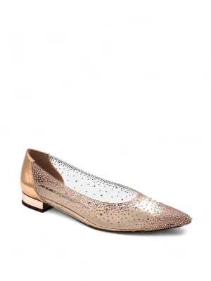 Starry Night Crystal Vinyl Ballerina Flats
