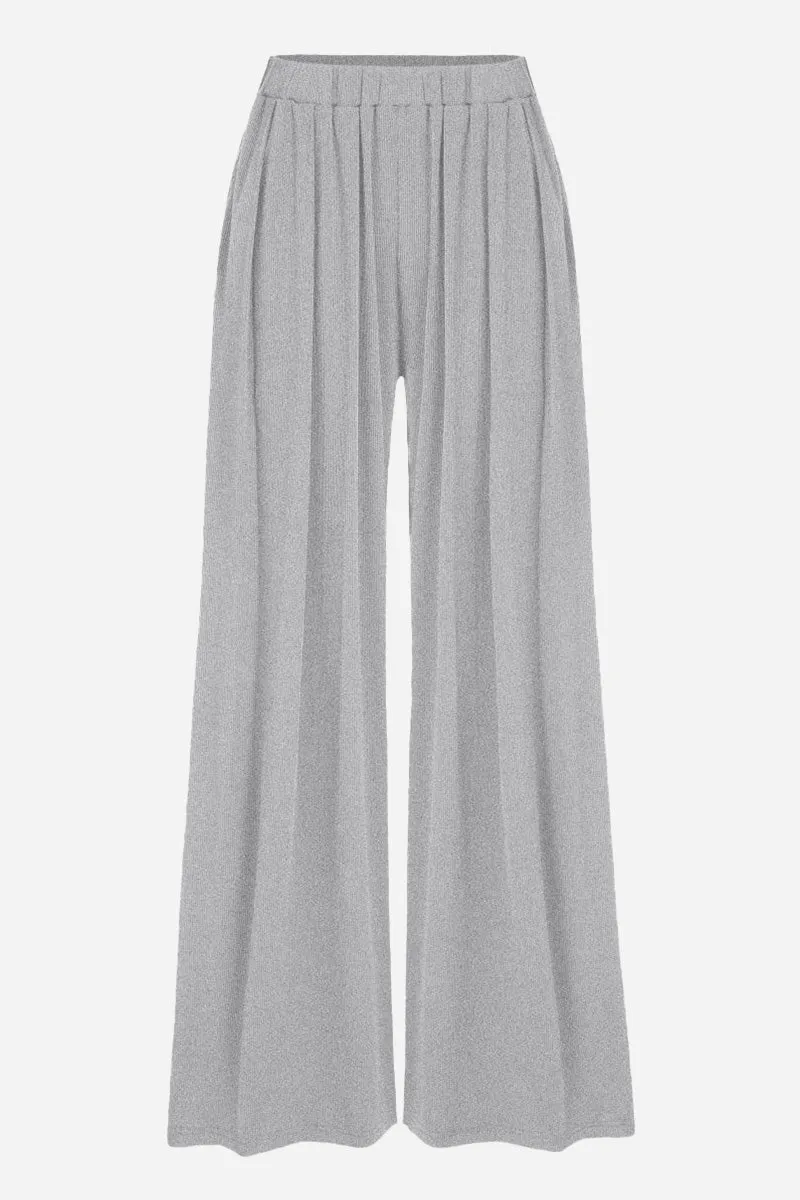 Stretchy Wide-Leg Pants