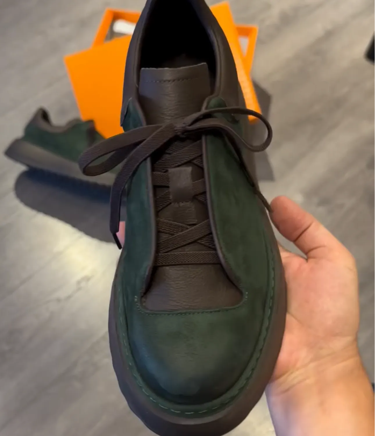 Thick Sole Frosted Leather Retro Casual Board Shoes