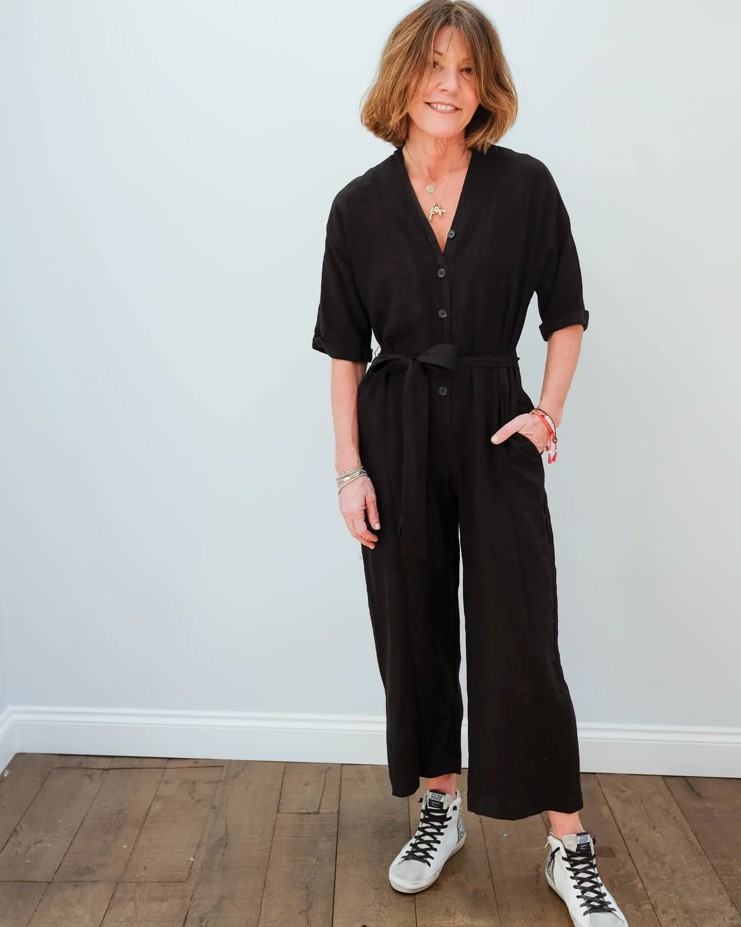 V Tamra jumpsuit in black