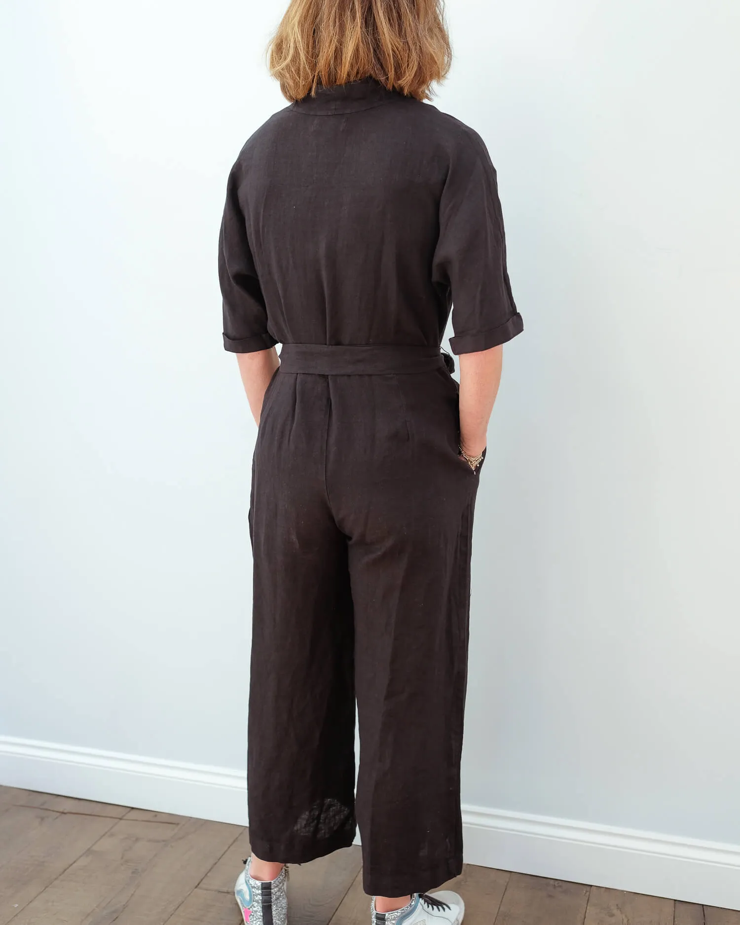 V Tamra jumpsuit in black