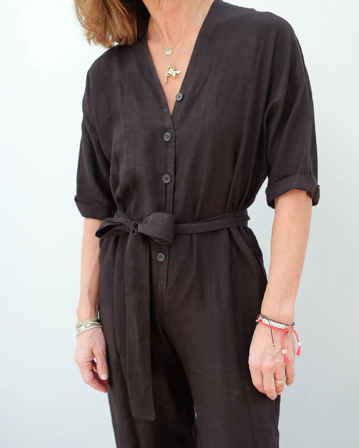 V Tamra jumpsuit in black