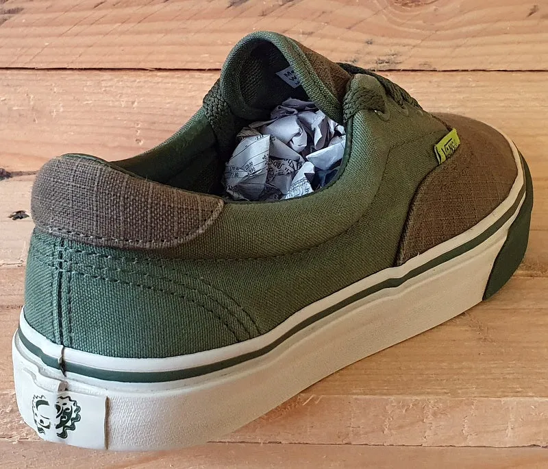 Vans Old Skool Low Canvas Trainers UK5.5/US7.5/EU38.5 T375 Dark/Light Green