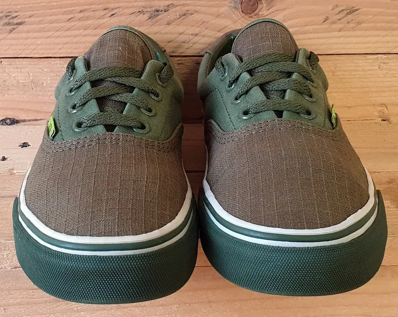 Vans Old Skool Low Canvas Trainers UK5.5/US7.5/EU38.5 T375 Dark/Light Green