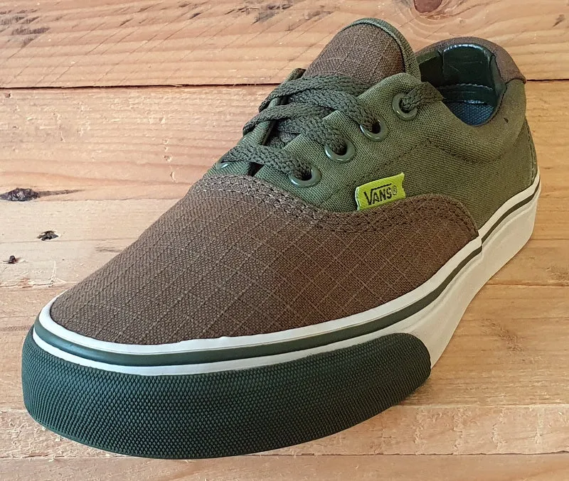 Vans Old Skool Low Canvas Trainers UK5.5/US7.5/EU38.5 T375 Dark/Light Green
