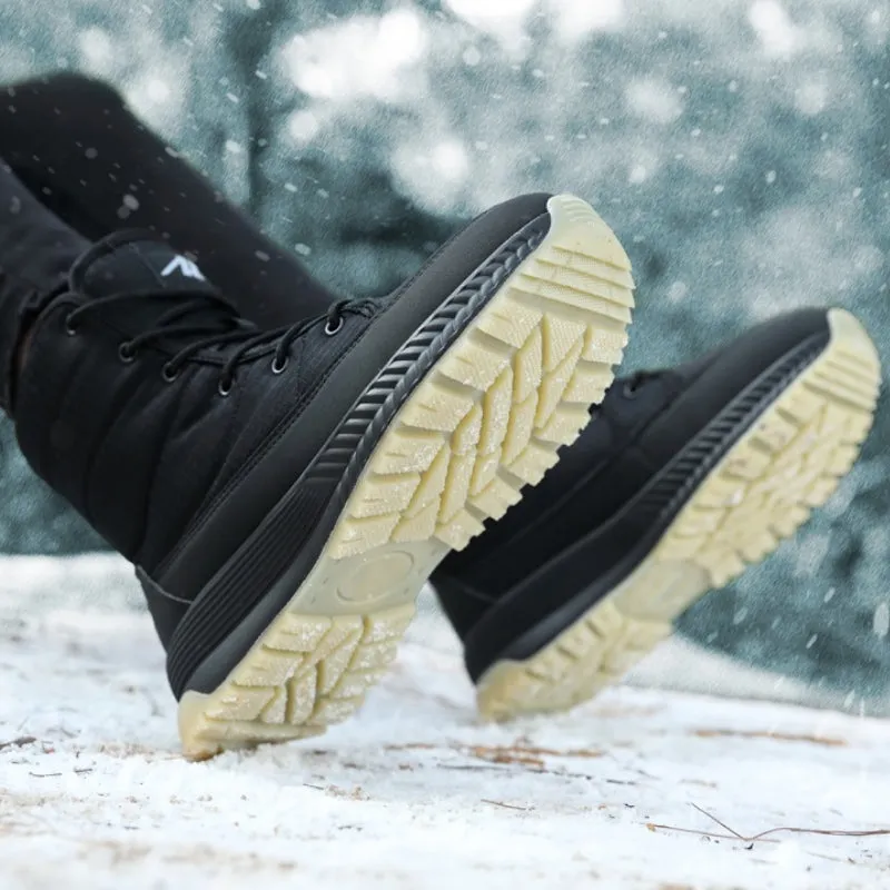 Waterproof Winter Plush Fur Lace-up Snow Boots