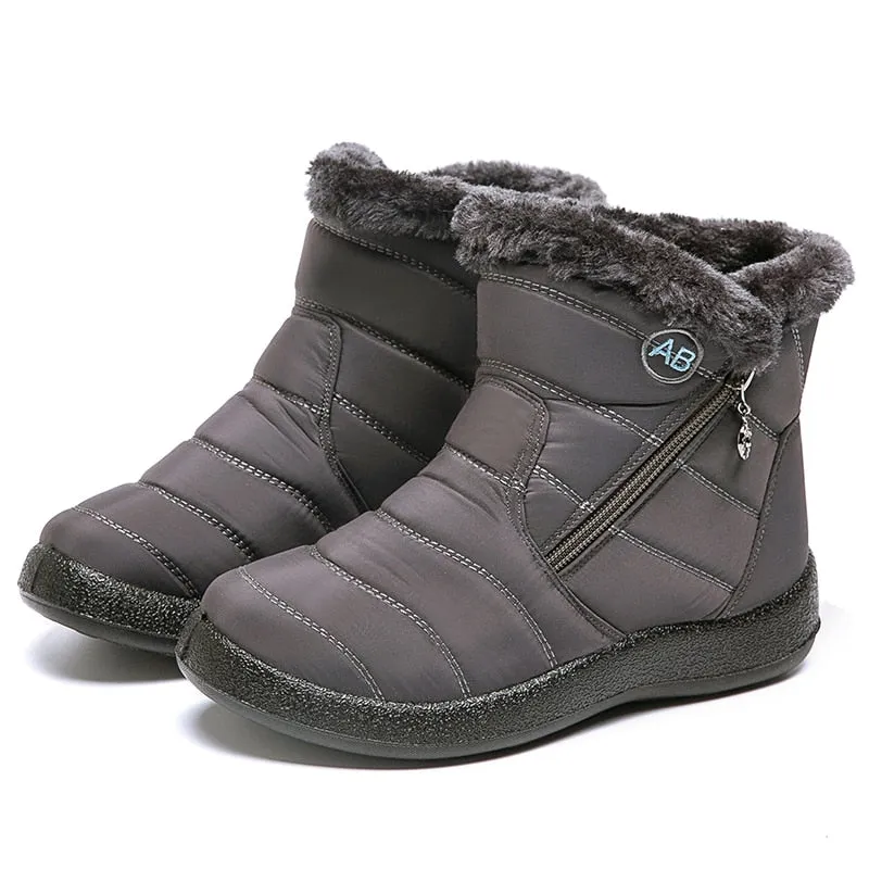 Women Waterproof Snow Shoes Lightweight Ankle Warm Winter Boots