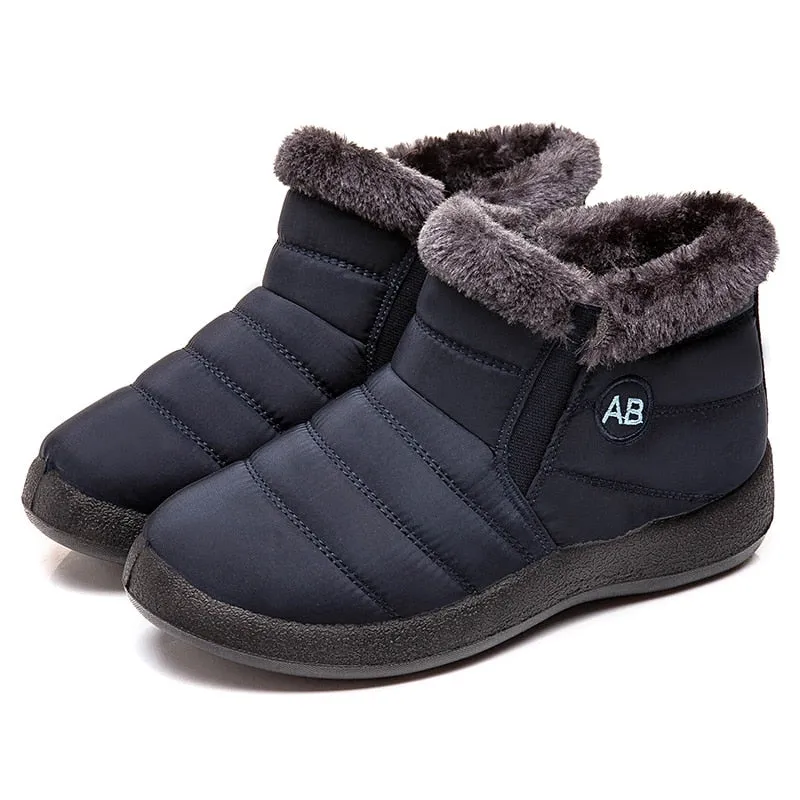 Women Waterproof Snow Shoes Lightweight Ankle Warm Winter Boots