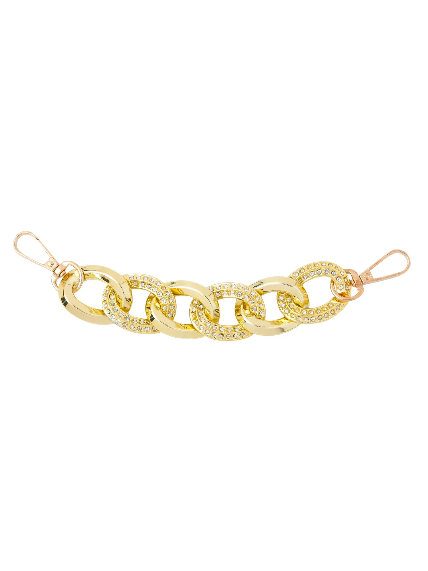 Yellow Chimes Shoe Chains for Girls and Boys | Shoe Accessories Link Chain and Crystal Design | Shoe Decoration Charms| Shoe Chains for Unisex | Pack of 2 pieces | Shoe Chain Charms for Croc