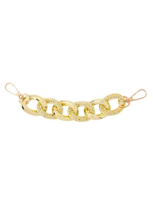 Yellow Chimes Shoe Chains for Girls and Boys | Shoe Accessories Link Chain and Crystal Design | Shoe Decoration Charms| Shoe Chains for Unisex | Pack of 2 pieces | Shoe Chain Charms for Croc